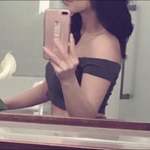 Brandy Melville crop off the shoulder shirt